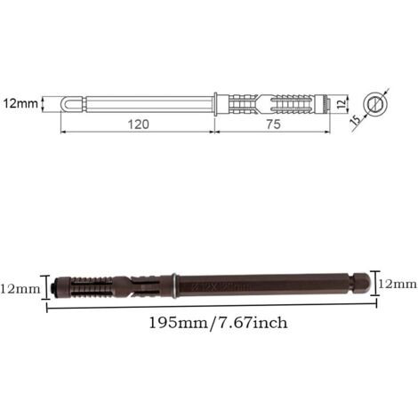 [6 pièces] Support d'étagère flottant dissimulé 12x120mm Supports d'étagère muraux et supports Support invisible robuste Supports d'étagère cachés pour étagères murales personnalisées planches flottan