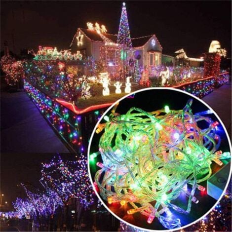 30M 300 LED Guirlandes Lumineuses Carnaval Mariage Extérieur Jardin Intérieur Éclairage, Guirlande LED Guirlande Lumineuse Guirlande Pour Arbre De Noël Décoration Gazebo Guirlande, Coloré-