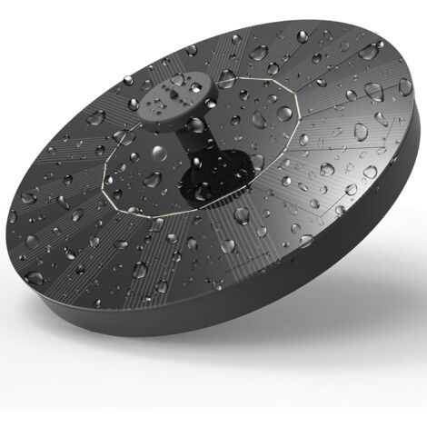Pompe Solaire Fontaine Nénuphar 1,4W - Pour Bassin, Bain D'oiseaux Et Aquarium - Débit 100-350L/H