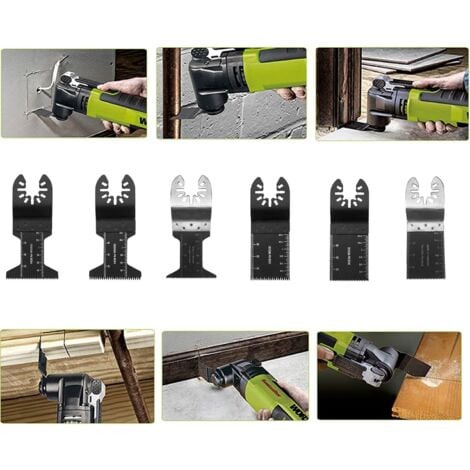 Lot de 20 Bois/bimétal universel Multi outil oscillant Quick Release Lames de scie Outil oscillant-