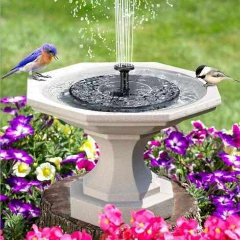 Solaire Fontaine Pompe, 2.5W énergie Solaire Eau Fontaine Pompe avec Batterie 400 MAh Sauvegarde pour Birdbath, étang, Bassin, Jardin Et Pelouse -