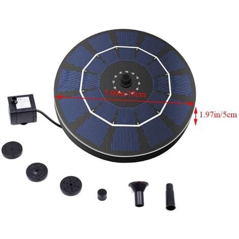 Solaire Fontaine Pompe, 2.5W énergie Solaire Eau Fontaine Pompe avec Batterie 400 MAh Sauvegarde pour Birdbath, étang, Bassin, Jardin Et Pelouse -