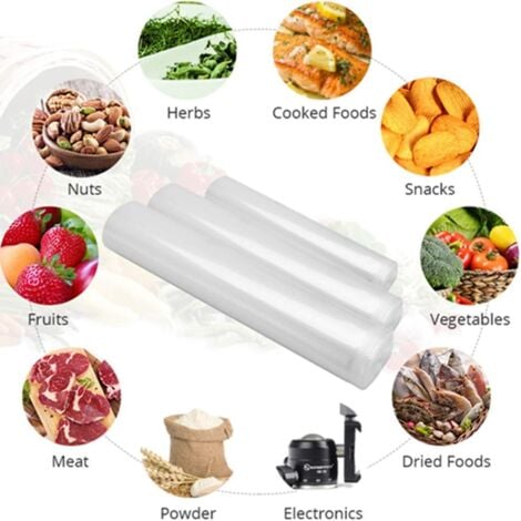 Sac sous Vide Alimentaire 2 Rouleaux 20500cm pour Tous les Appareils de Mise sous Vide -
