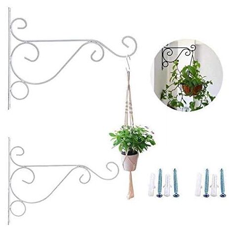 Lot De 10 Chaînes Suspension Métal 25cm - Crochets En S - Pour Pots De Fleurs, Lanternes