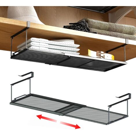 Panier De Rangement Sous Étagère – Suspendu Fil Métal, Gain De Place Astucieux (Taille M)