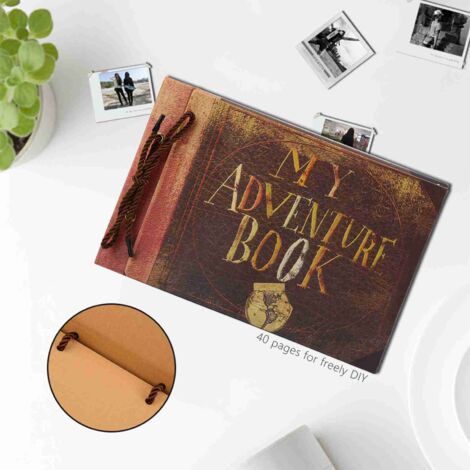 Grand Album Photo En Cuir Véritable Avec Boîte Cadeau – Pages Style Scrapbooking – Peut Contenir 400 Photos De 10 X 15 Cm Ou 200 Photos De 12,7 X 17,8 Cm