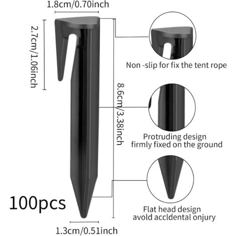 Genisys Crochets Compatible Avec Cub Cadet XR ®, Clous, Piquets De Fixation De Câble De Tondeuse à Gazon, Ancrage Au Sol - ABS HQ Renforcé, Pièce