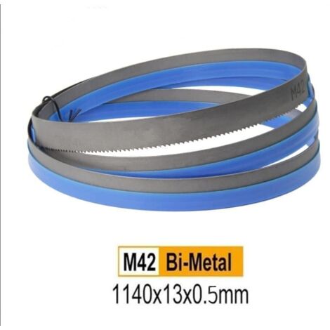 5-pack Premium M42 HSS bimetaal zaagband 1300 x 13 x 0,65 mm met 10/14 tanden per inch (TPI) – lintzaagblad – zaagblad voor metaal, staal, aluminium, non-ferro metalen en lichte legeringen