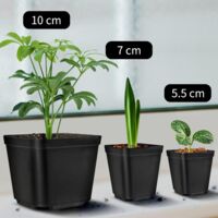 100 Pots De Semis CNNIK 11.9cm - Plastique, Avec Étiquettes, Drainage Optimisé