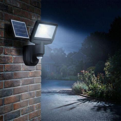 ESTEBAN Proiettore solare a LED con rilevamento 850 Lumens Eq 70W