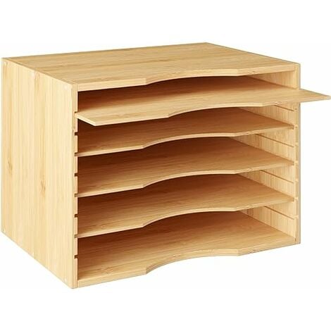 Dossier et accessoires de bureau en bois à 4 couches, organisateur