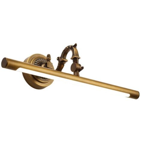 FOREHILL Lampe de Miroir Salle de Bain LED Vintage Appliques Éclairage de Salle de Bain Laiton IP44 Imperméable Éclairage pour Coiffeuse Lampes pour Miroir Cosmétique, lampe miroir européenne rétro，8W