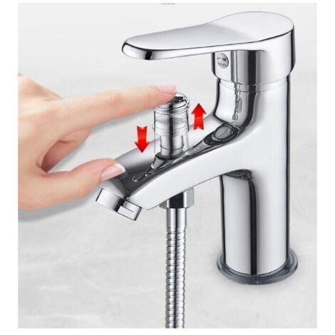 FOREHILL Mitigeur de douche Robinet de douche robinet monotrou à double usage chaud et froid Alliage，Robinet de bassin chaud et froid avec douche douche douche douche double usage single hole valve de