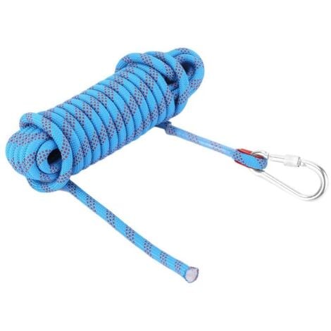 FOREHILL  Escalade Corde Parachute de Survie Corde Escalade Corde Auxiliaire Corde De Sécurité Multifonction pour Escalade Alpinisme Grimpe Montagne Descente 12mm(20M)
