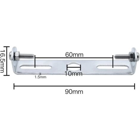 Lot De 4 Supports De Fixation Plafonnier En Aluminium - Pour Câbles De Suspension - Vis Et Chevilles Incluses
