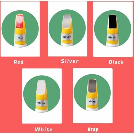 FOREHILL Peinture De Retouche pour Voiture, Stylo De Réparation De Rayures De Voiture, Stylo De Retouche Peinture Carrosserie De Voiture Noire Argent Blanc Rouge Gris