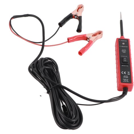 FOREHILL Testeur de circuit automobile avec lumière LED 6-24 V Sonde de test automobile multifonction pour bateaux et remorques