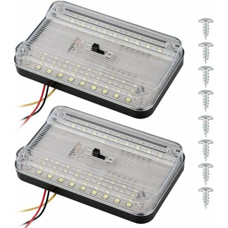 Lot De 2 Barres LED 12V – 120 LEDs, 6500K Blanc Froid – Avec Interrupteur, Adhésif Puissant