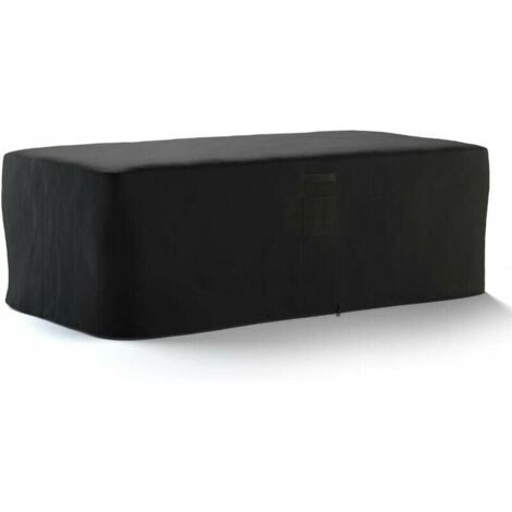 Leju Art Housse Salon De Jardin Carré 110x110x71cm(43x43x28in) 420D Oxford Imperméable Bâche Protection Meubles Table Extérieure Coupe-Vent Anti-UV