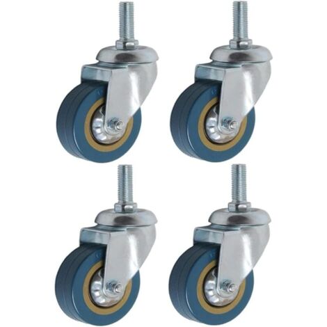Lot De 4 Roulettes Pivotantes Pour Meubles Lourds - Capacité 300 Kg, Fonction Levage, Diamètre 65 Mm