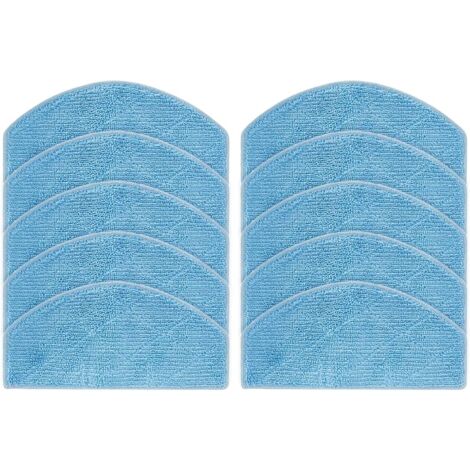 Lot De 10 Chiffons Lavables Pour Balai N20/N20 Plus/N20 Pro Plus - Microfibre, Gris
