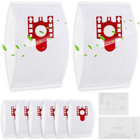 10 sacchetti per aspirapolvere, efficienti 3D, compatibili con