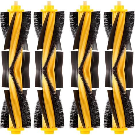 Brosse Rouleau 300 Mm Pour Karcher BR30/4C - Lot De 3 + Raclette, Nettoyage Puissant Pour Sols Carrelés, Pierre, Terrazzo