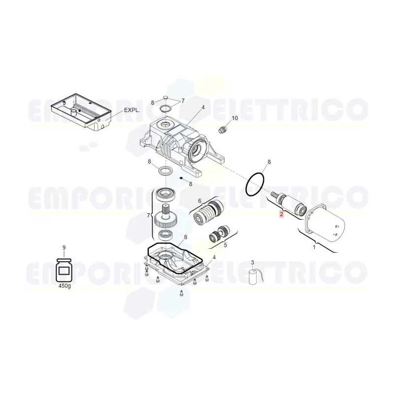 faac ricambio rotore 770/roller lento 746027