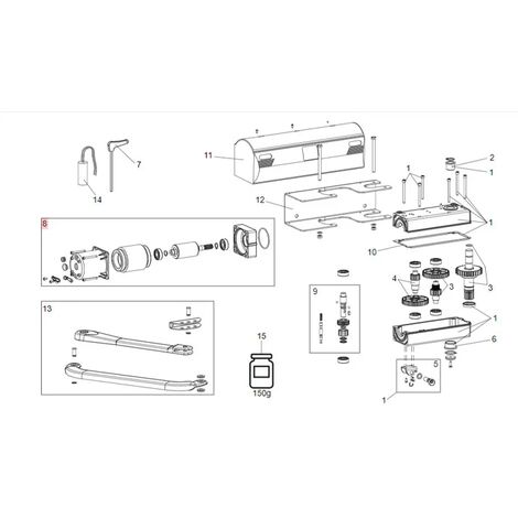 Ricambio gruppo motore 770N Faac 63000441 230V interrato nuovo