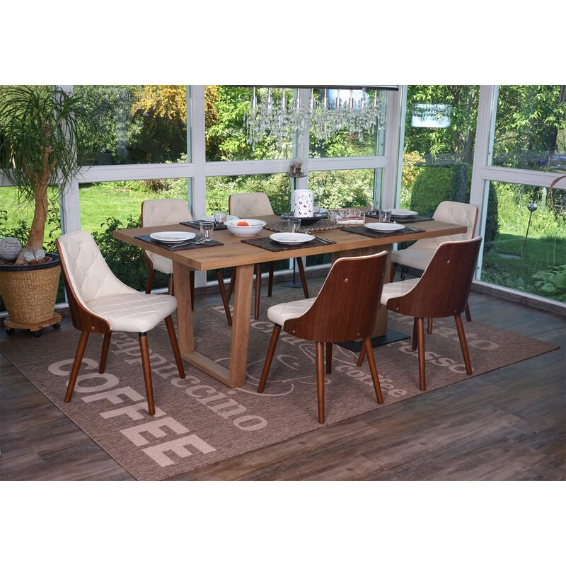  Cómoda silla de comedor para cocina, silla moderna de mediados  de siglo, sillas con brazo decorativo con patas tapizadas y de madera  maciza, para restaurante, pub, cafetería, sala de estar, silla