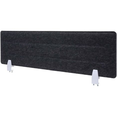 Separación de escritorio HHG-947, pantalla de privacidad de oficina tablero de clavijas de escritorio, tela/textil de aislamiento acústico con relieve, 100x30cm negro (1/5)