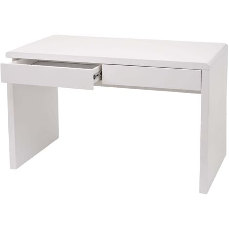 Tocador HHG-658, tocador tocador tocador cosmético, blanco alto brillo, 120x60cm (1/5)