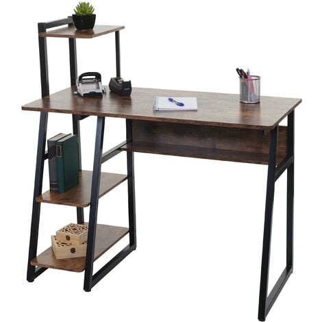 Mesa Escritorio Industrial Para Oficina 140x60x89cm Marrón con