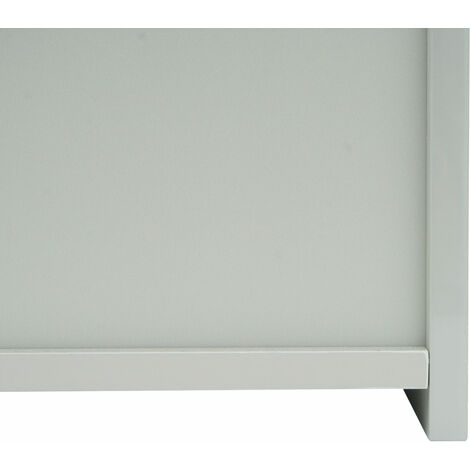[NUNCA USADO] Armario con espejo HHG-807b, armario de baño armario de pared, 2 estantes alto brillo certificado MVG 70x60x16cm, gris