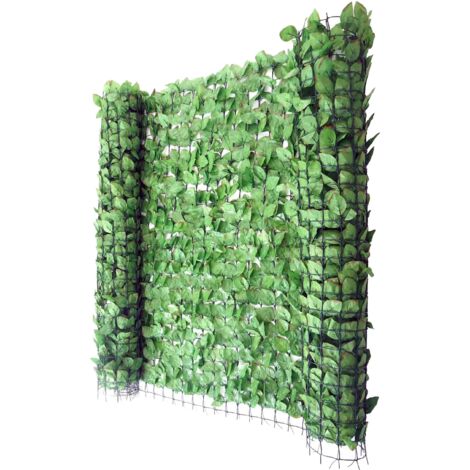 [NUNCA USADO] Biombo para balcón T811, biombo para seto de haya cortaviento para valla de terraza, 300x150cm luz