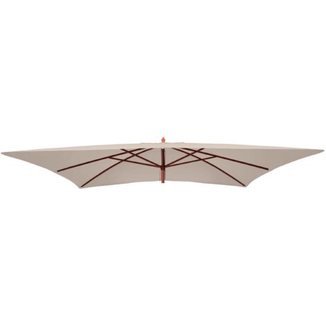 Funda de recambio para parasol Florida 3x4m, funda de recambio para parasol, poliéster, crema (1/5)