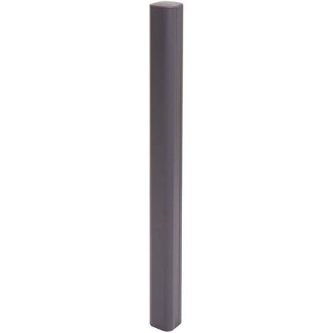 Poste de aluminio Sarthe Valla WPC, poste de columna, sistema enchufable, 98cm, gris