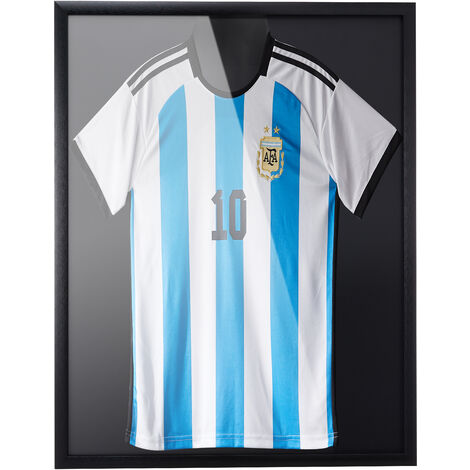 Cadre photo XL 70x90 cm en aluminium noir – Accrochage horizontal/vertical – Cintre en carton noir inclus – Pour maillots de sport - BOX 3 D (1/5)