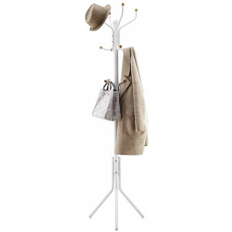 Porte-manteaux Design Aaron, Blanc, Acier, 192 Cm - Neuf, Paris Prix