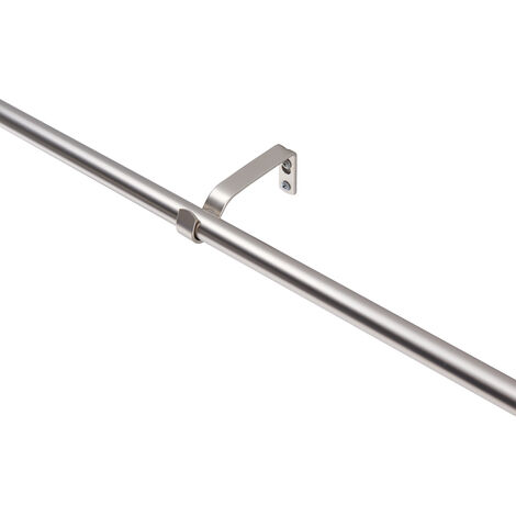 Tringle à Rideau réglable, extensible de 90 à 170 cm, avec matériel de montage, métal, Argent (1/5)