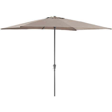 Parasol rectangulaire 2 x 3 m, Protection UPF, Ombrelle, Toile solide, pour Terrasse, Jardin, sans Socle, Taupe (1/5)
