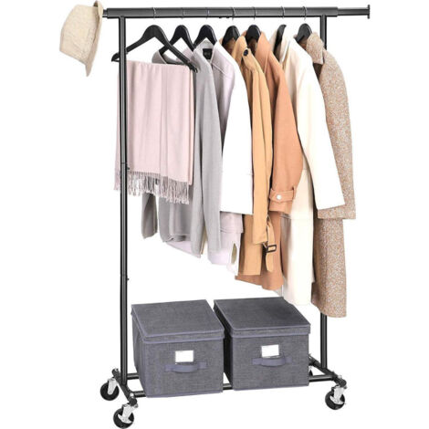 HOKEEPER Portant à Vêtements Double Avec étagères, Capacité