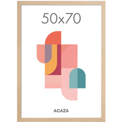 Cadre photo Acaza - 50x70 cm - Bois MDF - Chêne clair (1/5)