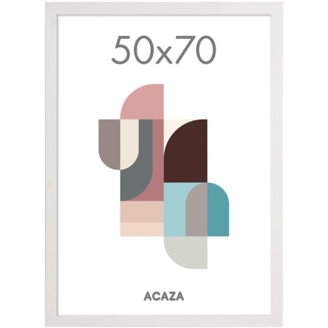Cadre photo - 50x70 cm - Bois MDF - Blanc (1/5)