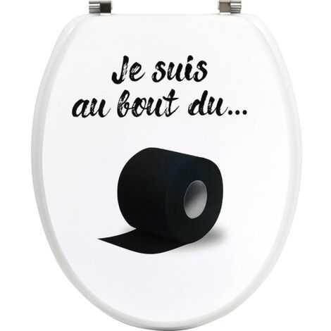 WC-Deckel Aus MDF 18 Zoll Mit Edelstahl-Befestigung - Karamel Farbe