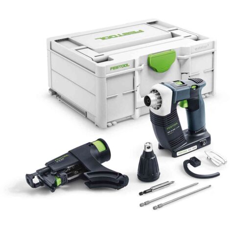 Festool – Visseuse à plaque de plâtre sans fil 18V – Moteur EC-TEC sans charbons – Vissage rapide en série – 3,1Ah – 576504 (1/10)