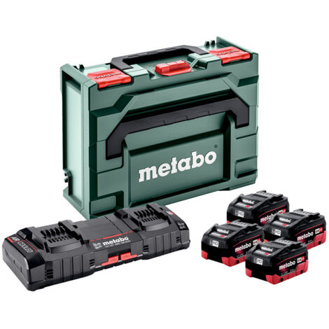 Kit de base 4 batteries LiHD 5,5Ah – Chargeur double ASC 145 DUO – Coffret metaBOX 145 – Technologie AIR COOLED - BASE 4 X