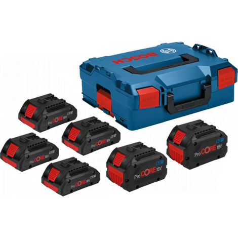 Multiset sans fil Bosch 4xProCore 4,0 Ah + 2xProCore 8,0 Ah en L-BOXX 136 (1/5)