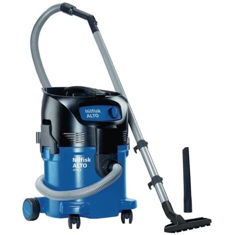 Nilfisk – Aspirateur eau et poussière professionnel 1500W – Dépression 250 mbar – Capacité 30L – Système Push&Clean – 107413590