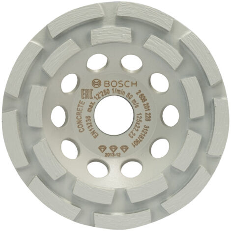 Bosch – Disque diamant 125mm pour meuleuse – Alésage 22,23mm – Coupe précise béton dur – Épaisseur 4,5mm – Longue durée de vie (1/10)